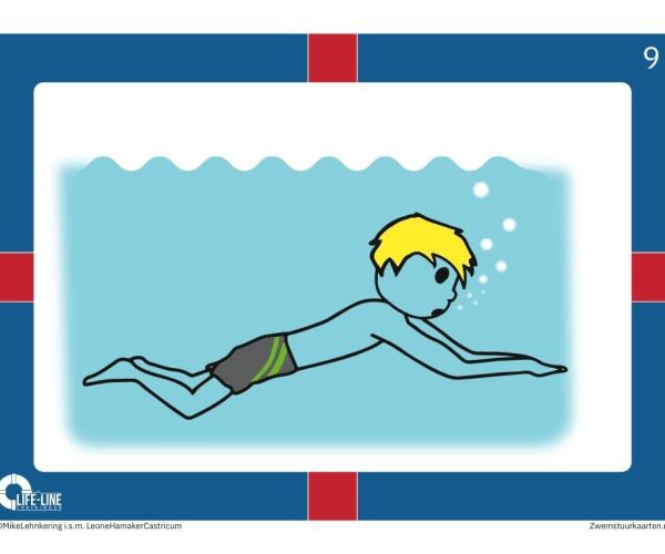 Onderwater zwemmen zwemkaart